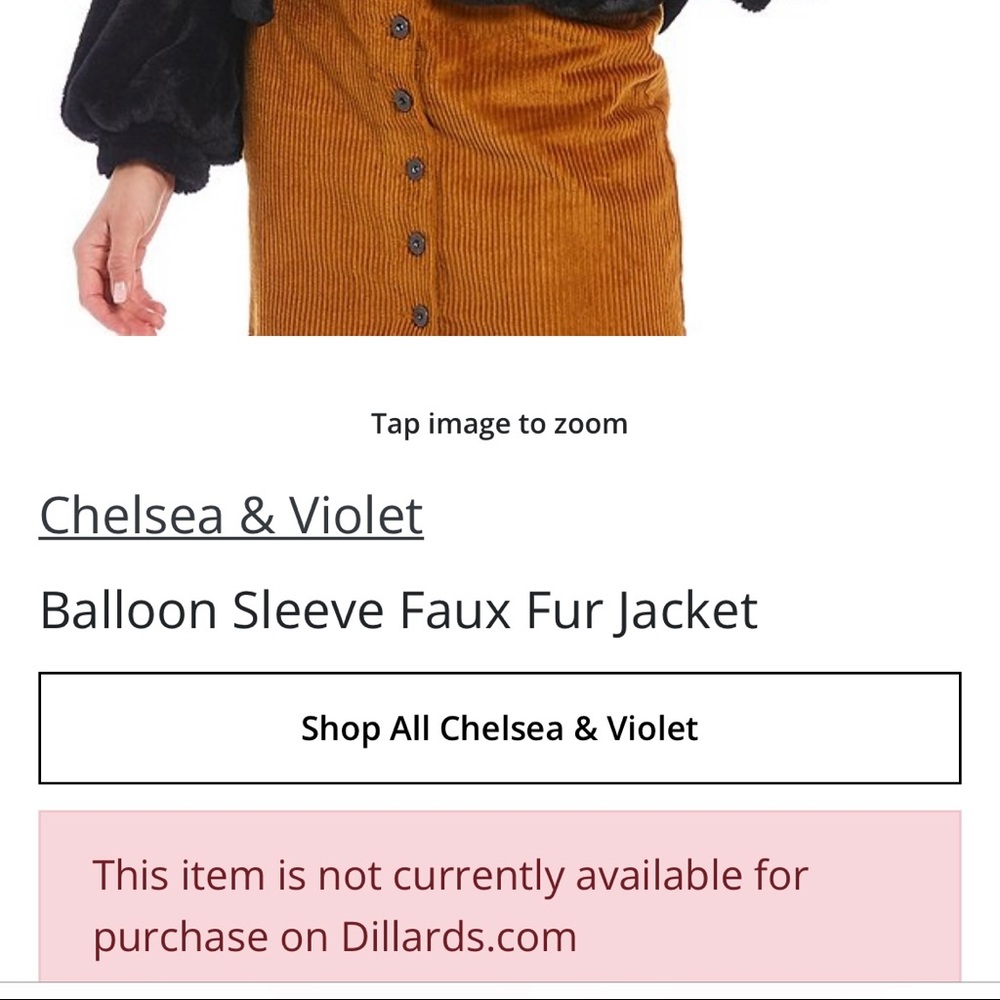Chelsea & Violet Balloon Faux Fur Coat - NWT - XSmall - Picture 8 of 8